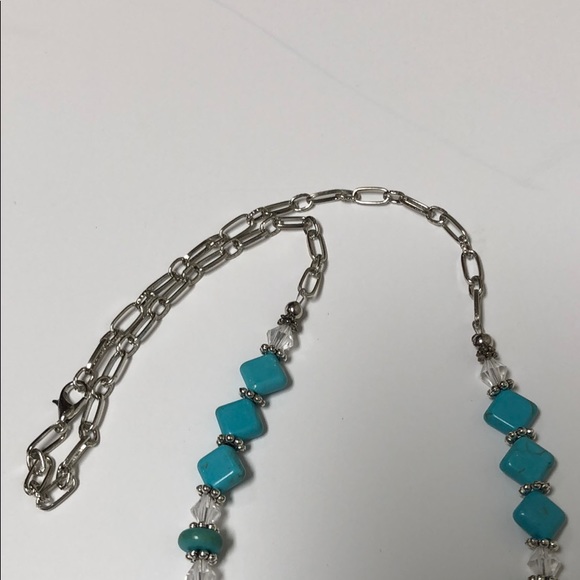 Southwestern Turquoise Cross Necklace - Picture 3 of 5